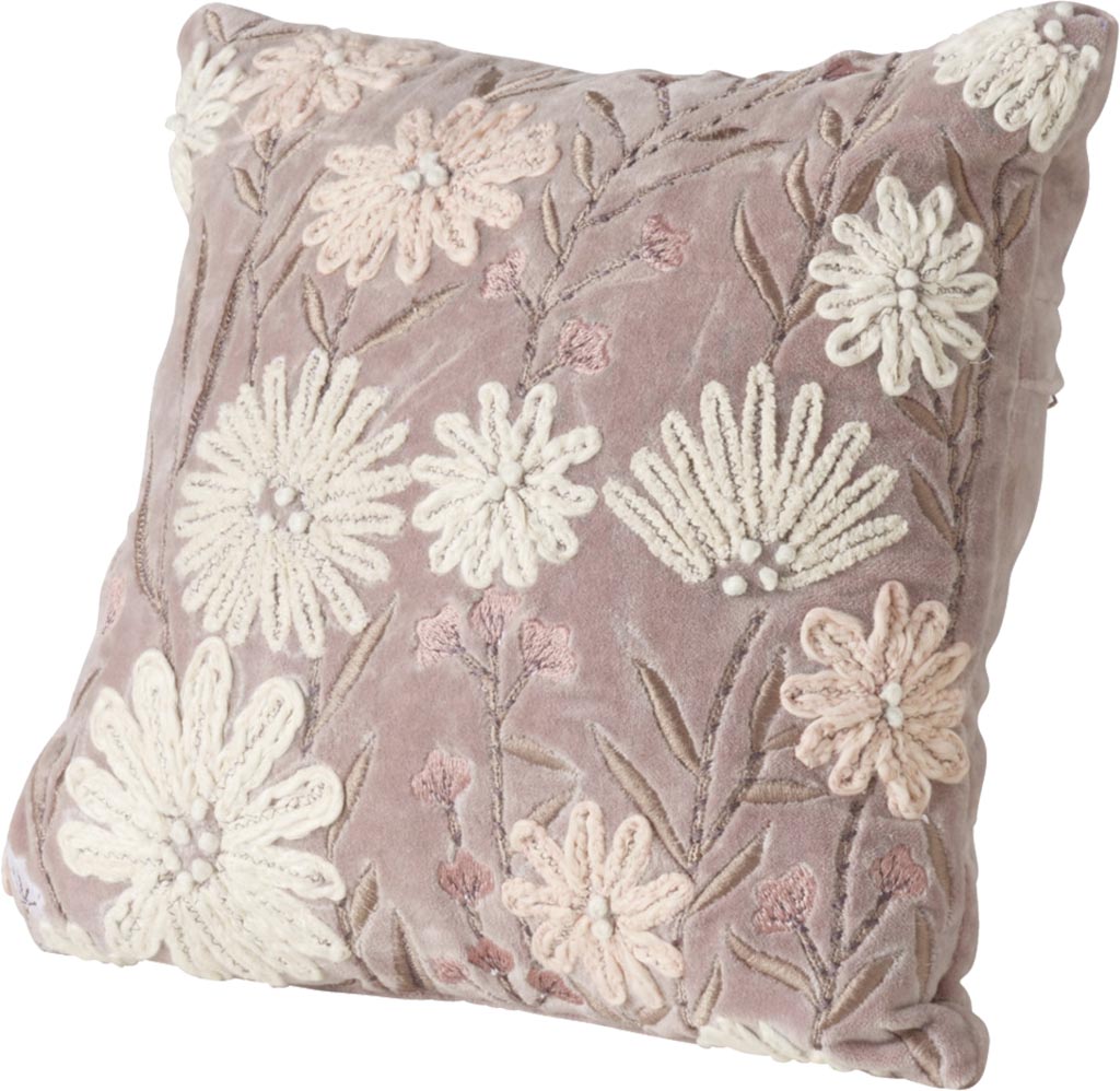 CUSCINO RICAMATO CON FIORI BOLTZE