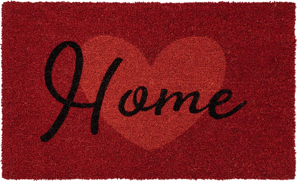 ZERBINO ROSSO HOME CUORE 45X75 COCCO/GOMMA MAGNUS REGALO