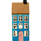 CASA F/TEALIGHT VERTICALE BLU IN CERAMICA IB LAURSEN
