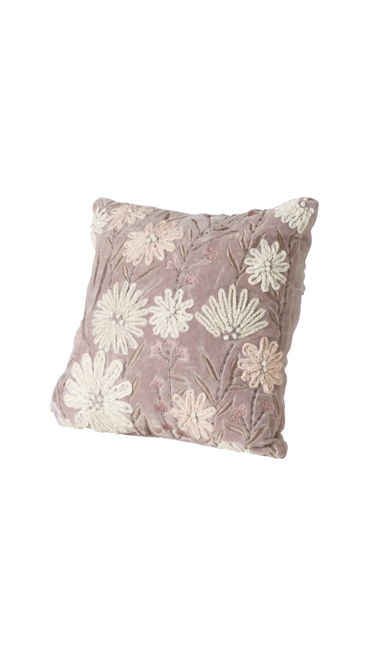 CUSCINO RICAMATO CON FIORI BOLTZE