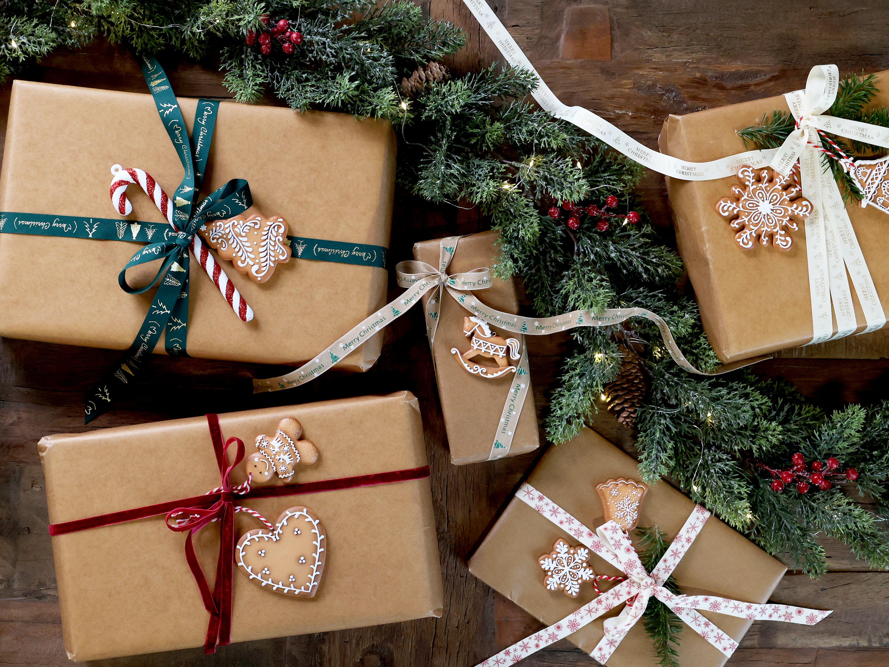 SET DI 2 BISCOTTI DI NATALE CHIC ANTIQUE