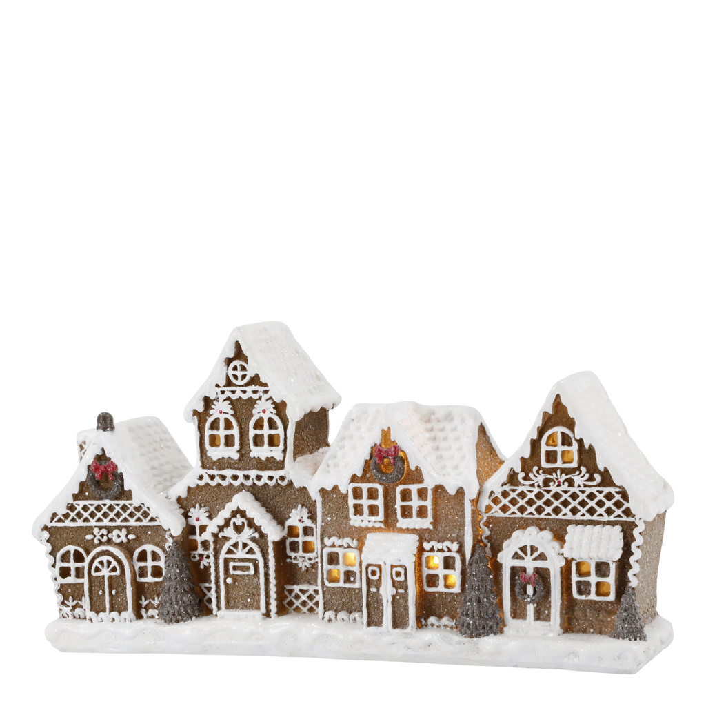 CASA DI PAN DI ZENZERO DI NATALE CON LED CHIC ANTIQUE