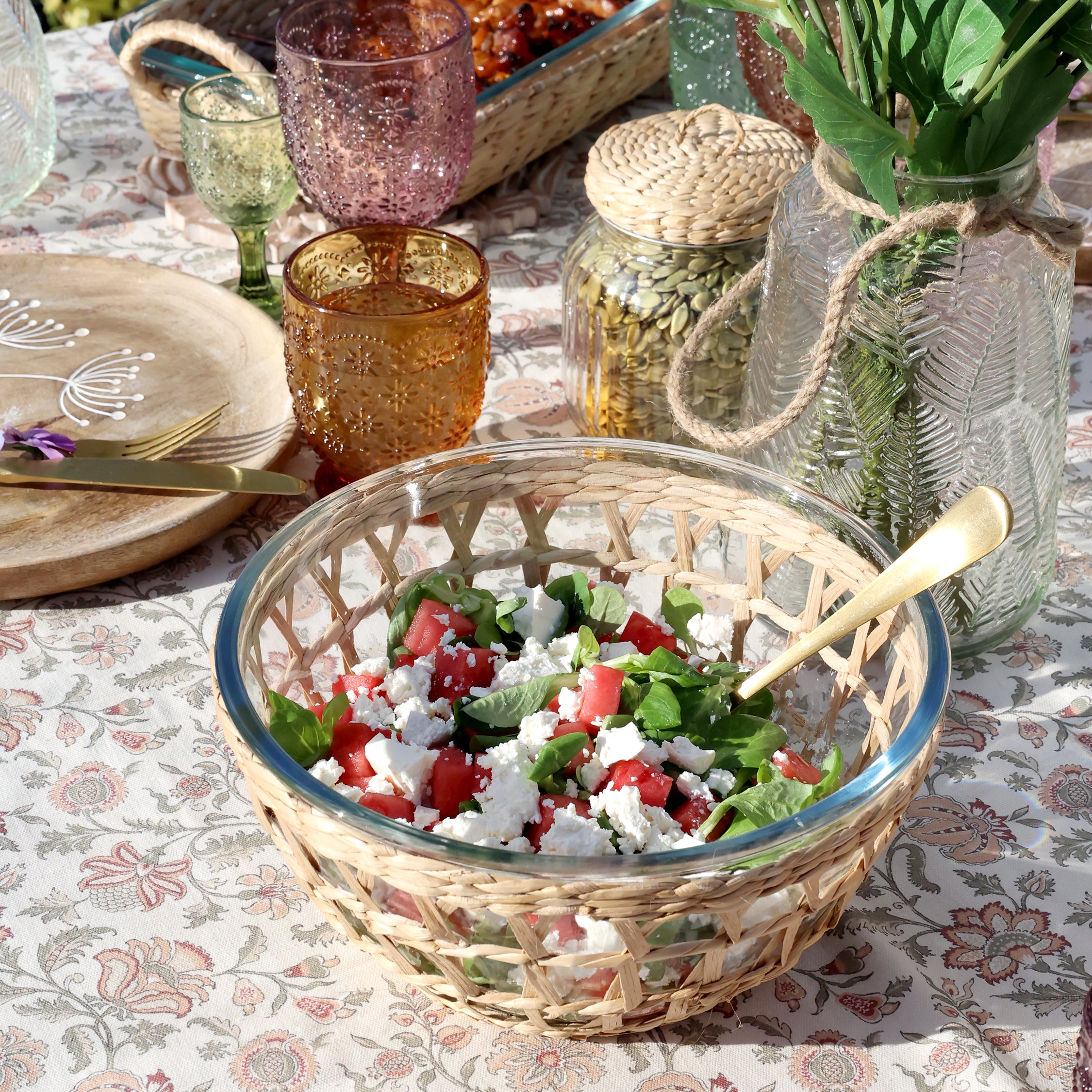 CIOTOLA CON CESTINO DI VIMINI CHIC ANTIQUE