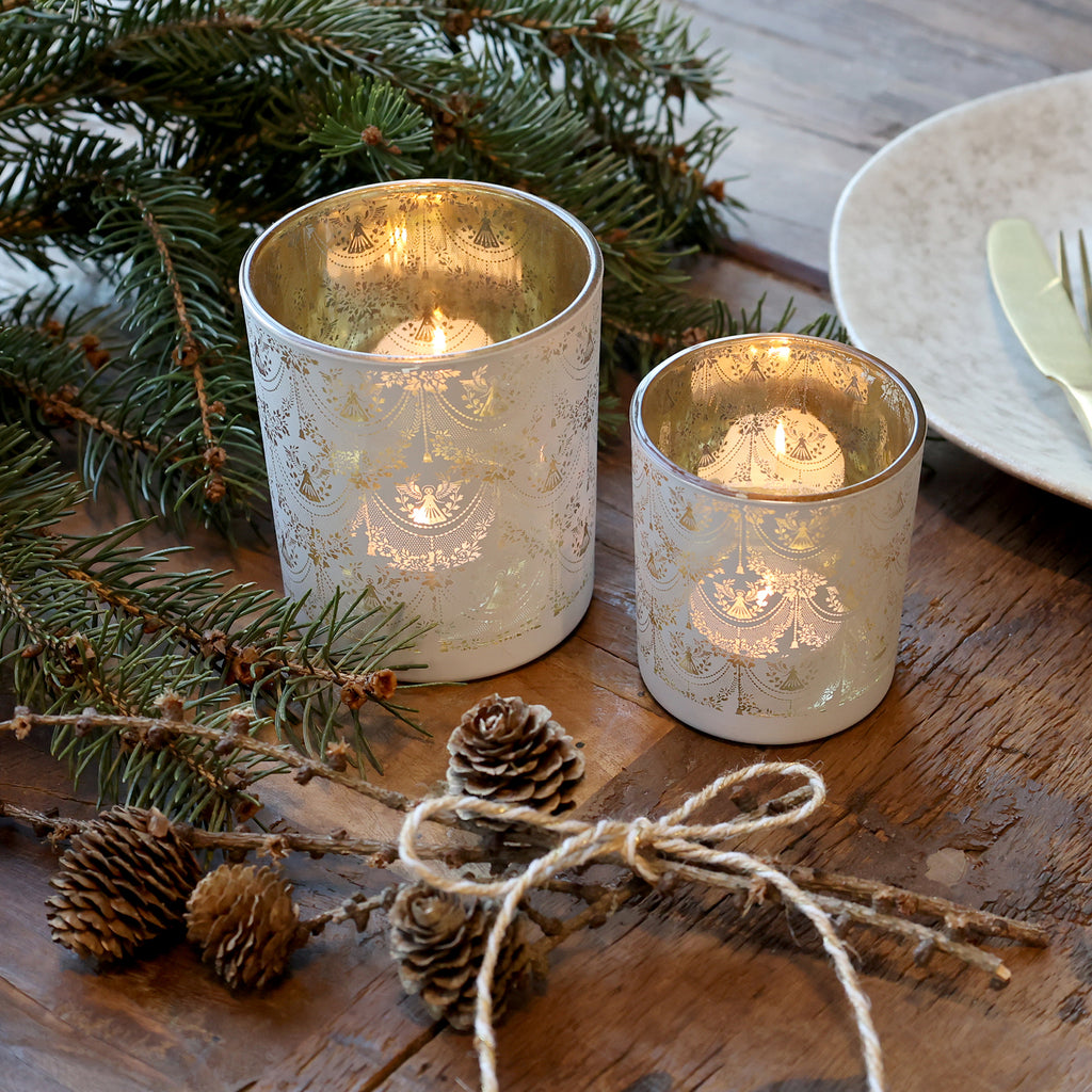 PORTACANDELA "HURRICANE" H8/D7 cm CHIC ANTIQUE