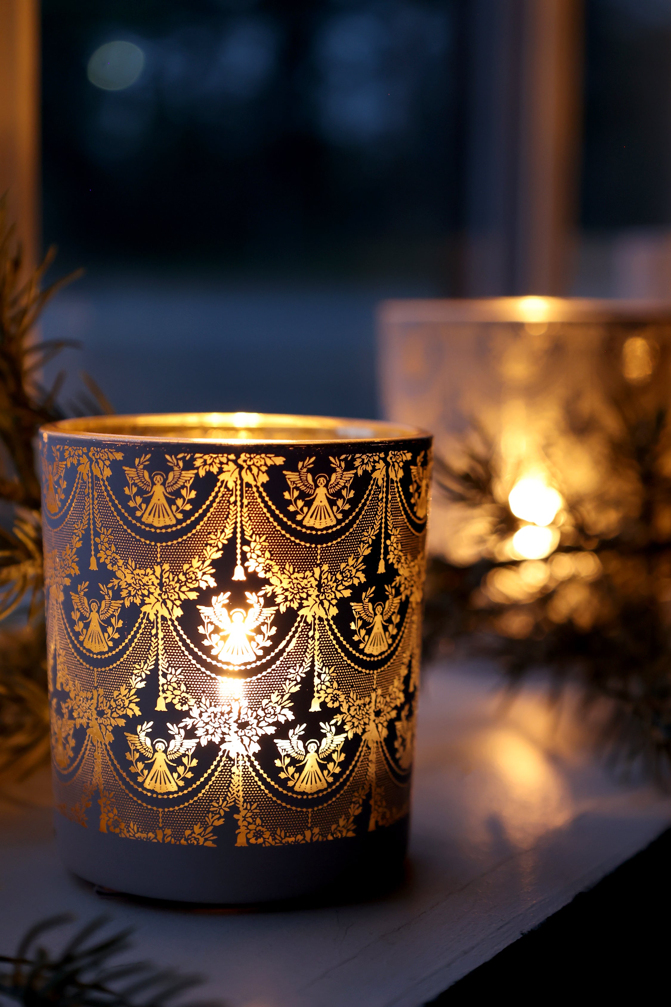 PORTACANDELA "HURRICANE" H8/D7 cm CHIC ANTIQUE