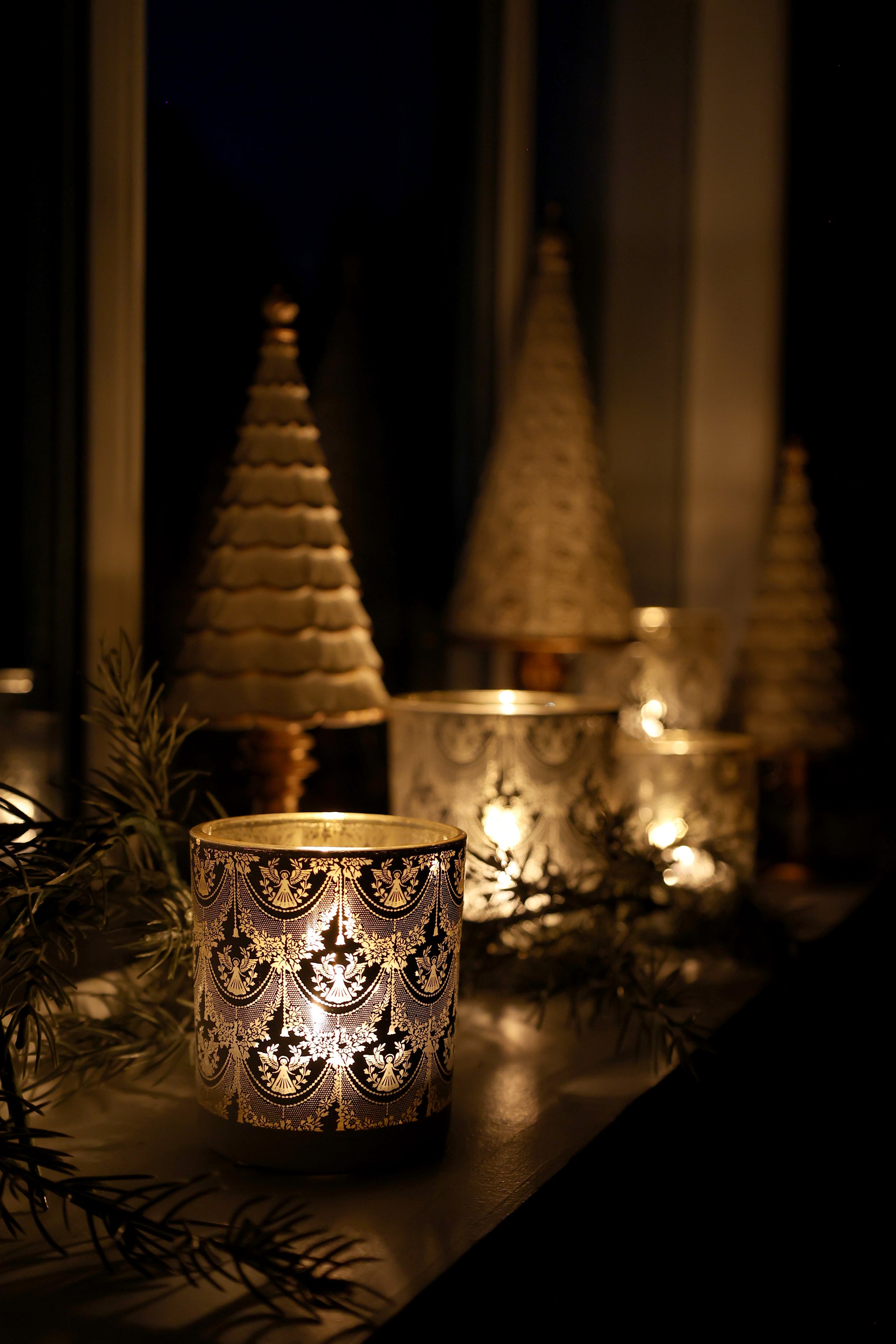 PORTACANDELA "HURRICANE" H10/D9 cm CHIC ANTIQUE