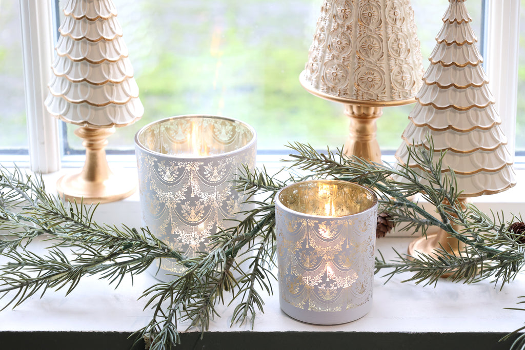 PORTACANDELA "HURRICANE" H10/D9 cm CHIC ANTIQUE