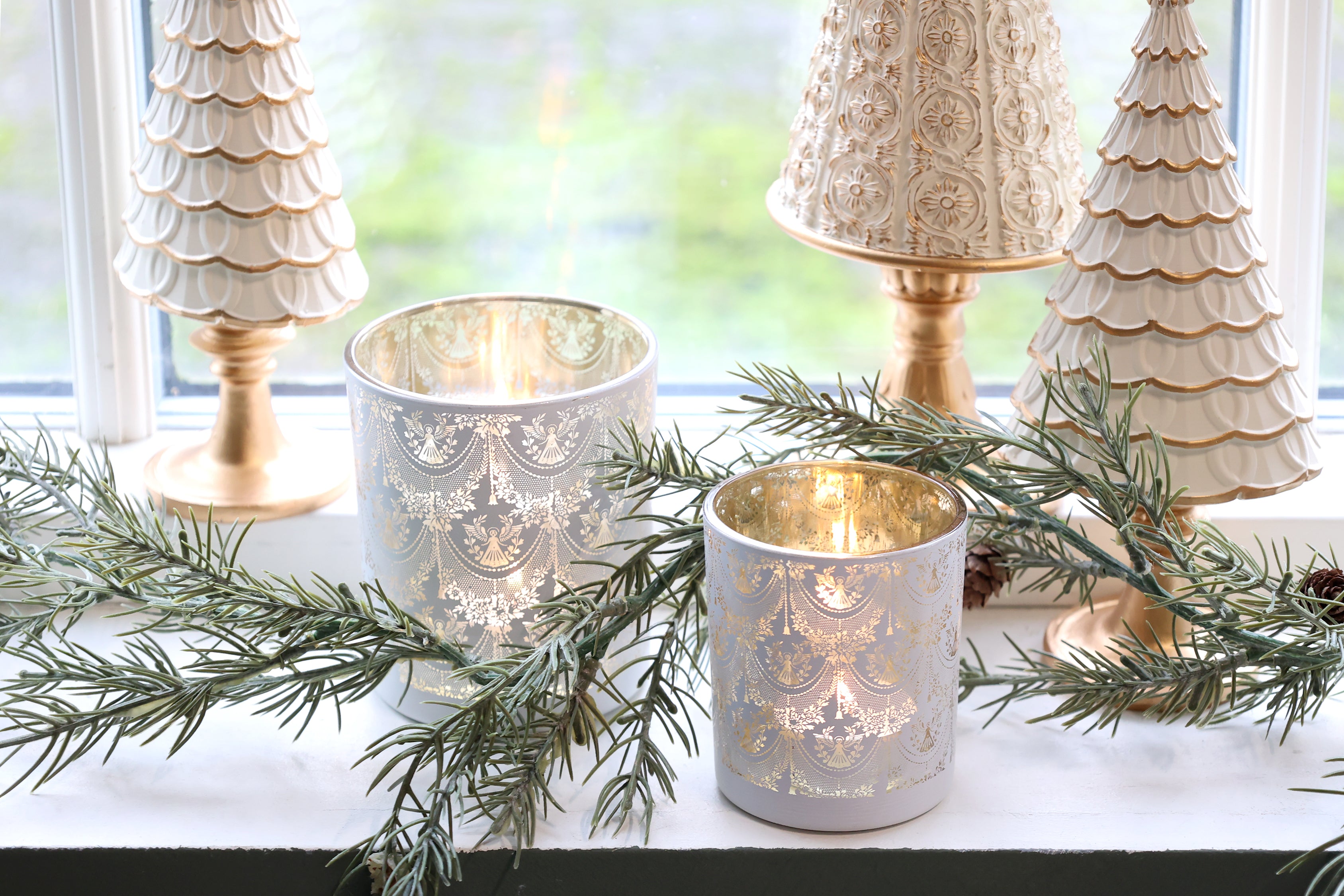 PORTACANDELA "HURRICANE" H10/D9 cm CHIC ANTIQUE