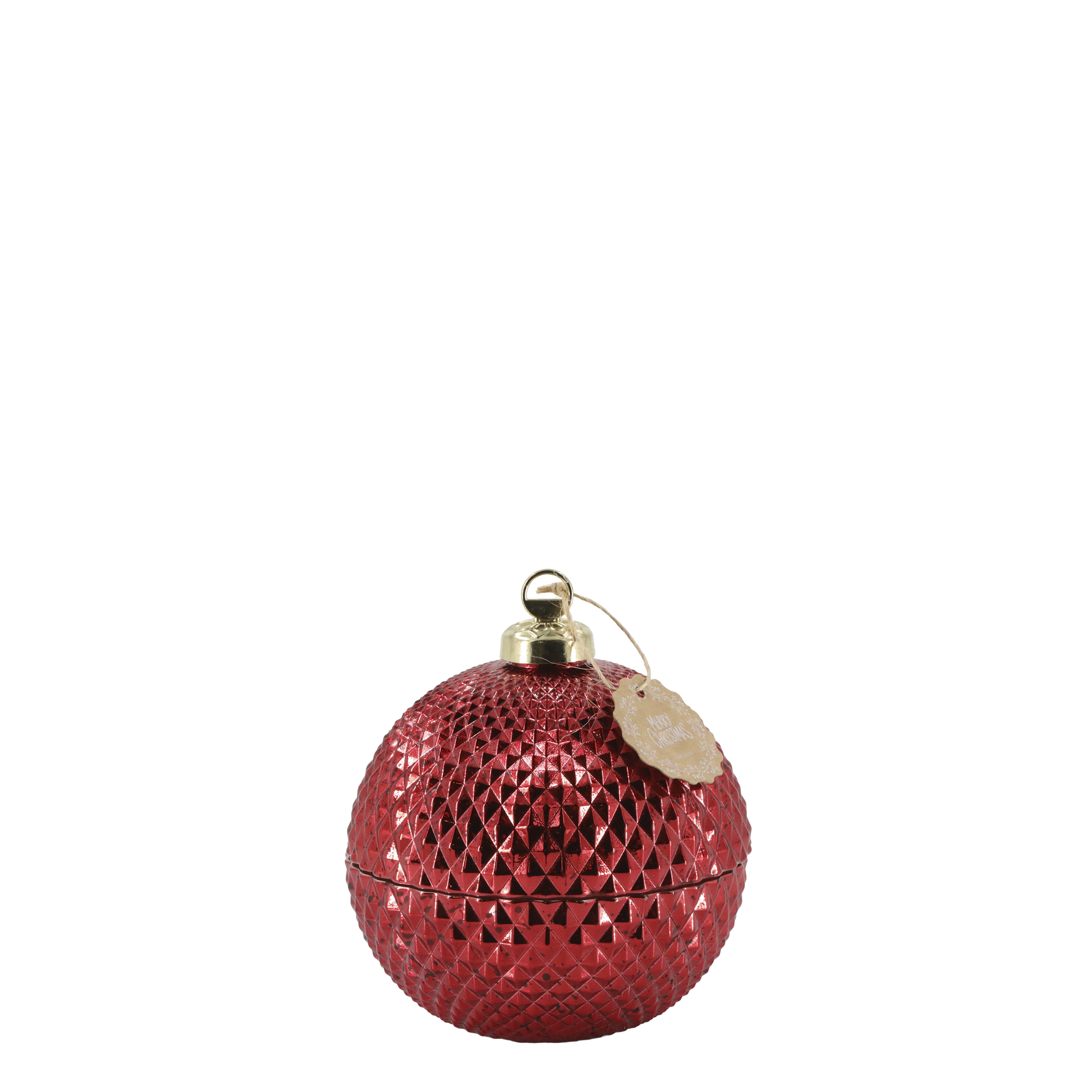 CANDELA PALLINA DI NATALE ROSSA CHIC ANTIQUE