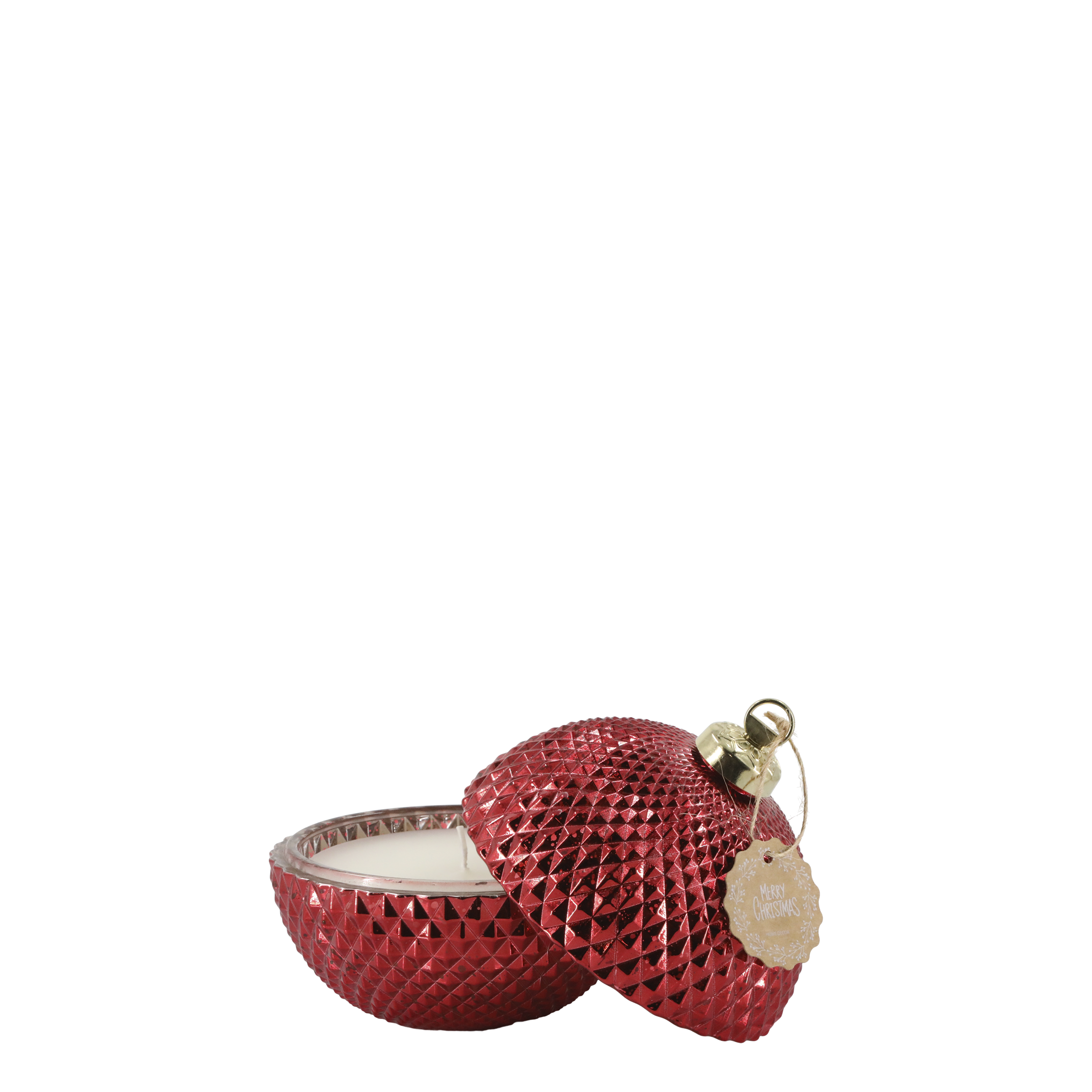 CANDELA PALLINA DI NATALE ROSSA CHIC ANTIQUE