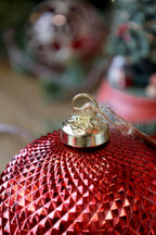 CANDELA PALLINA DI NATALE ROSSA CHIC ANTIQUE