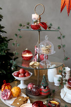 CANDELA PALLINA DI NATALE ROSSA CHIC ANTIQUE