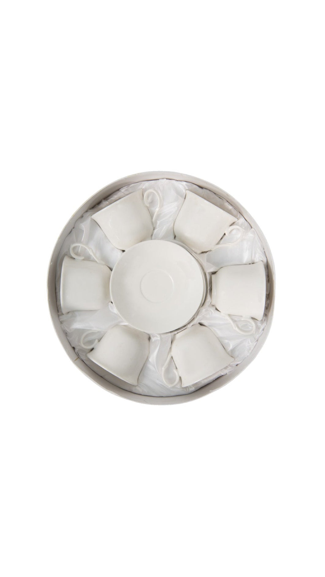 TAZZA E PIATTINO SET DI 6 220 ML BIANCO PORCELLANA CLAYRE & EEF