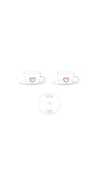 SET 2 TZ ESPRESSO CON PIATTO "PAUSA CAFFÈ" - SIMPLE DAY