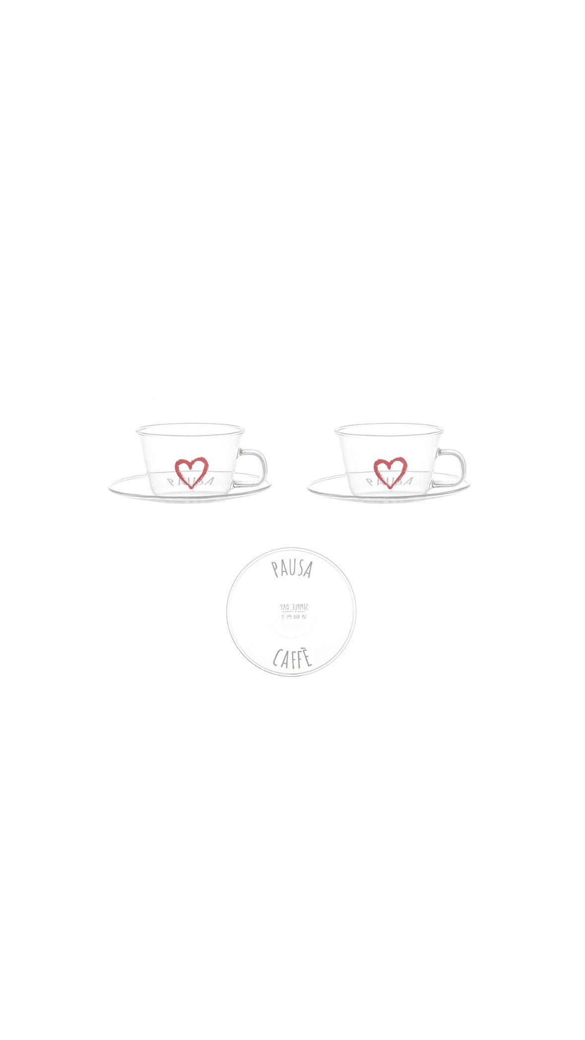 SET 2 TZ ESPRESSO CON PIATTO "PAUSA CAFFÈ" - SIMPLE DAY