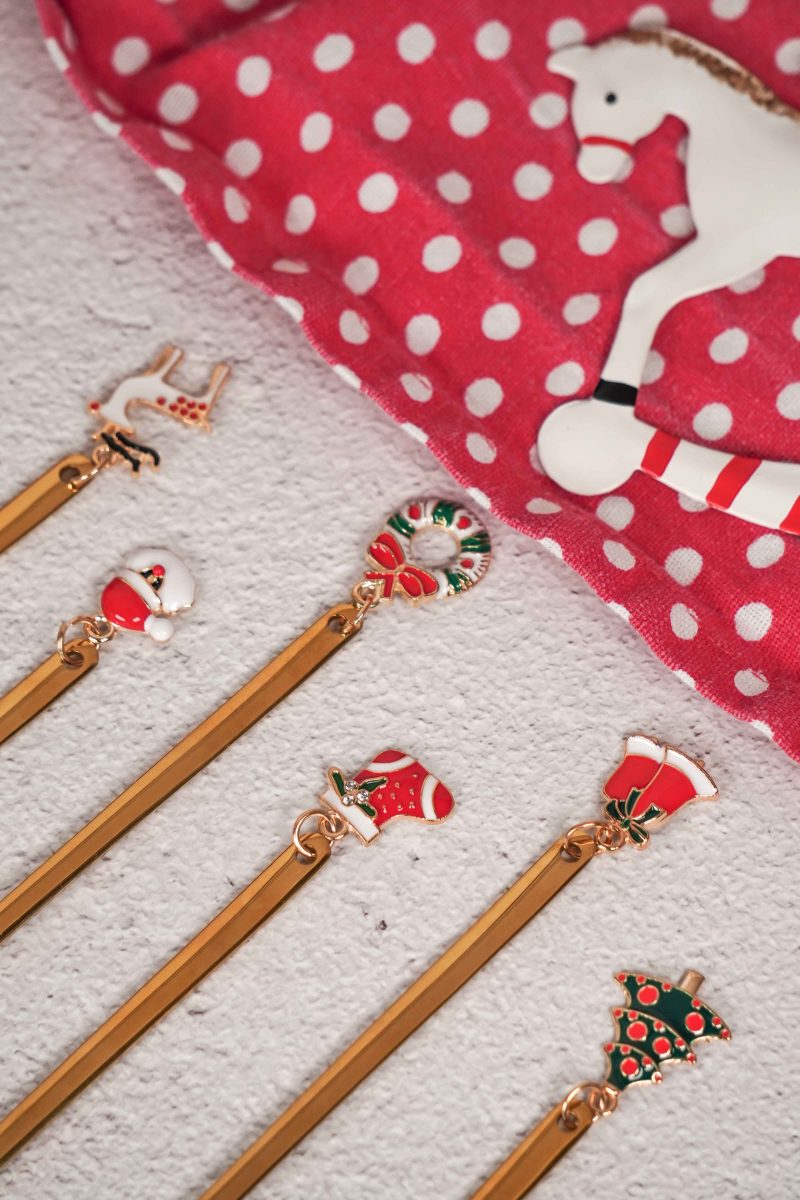 FORCHETTA DA DESSERT NATALIZIA DORATA 14 CM SET DA 6 PEZZI ISABELLE ROSE