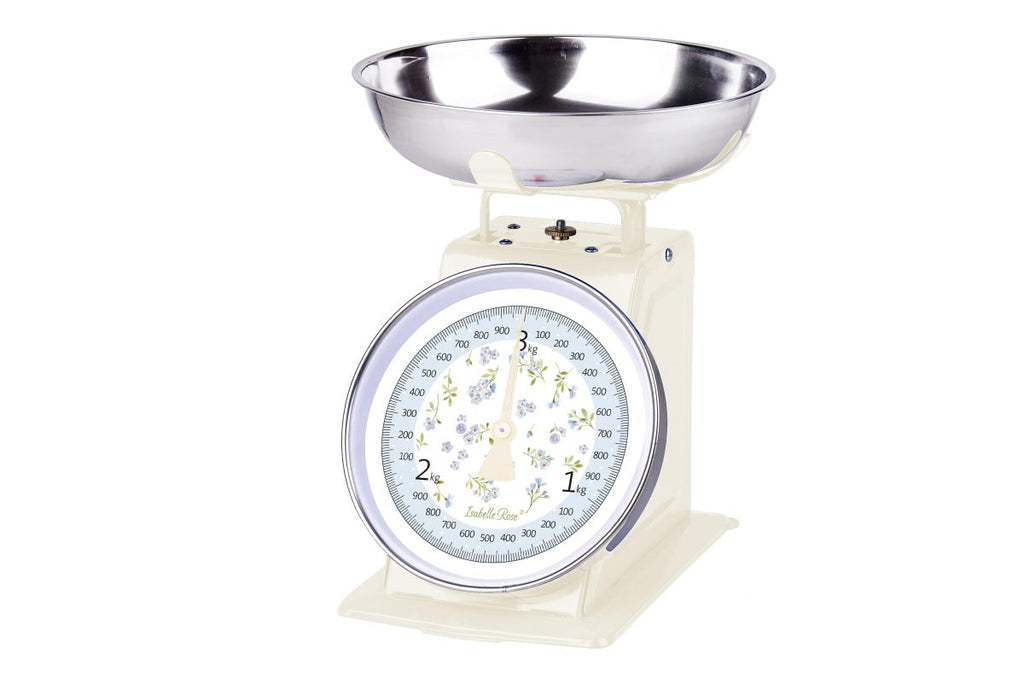 BILANCIA DA CUCINA RETRÒ NON TI SCORDAR DI ME BEIGE 3KG ISABELLE ROSE