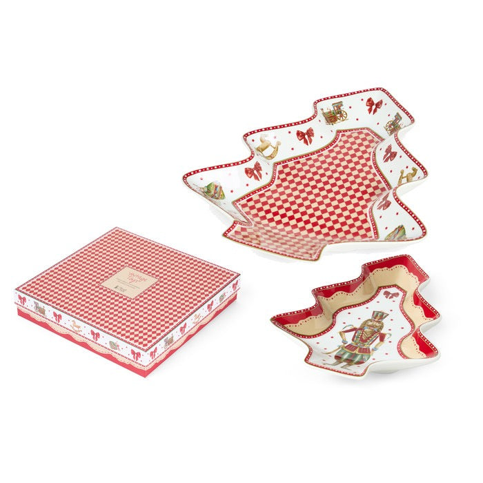 SET 2 PIATTI ALBERO VINTAGE TOYS - NUVOLE DI STOFFA