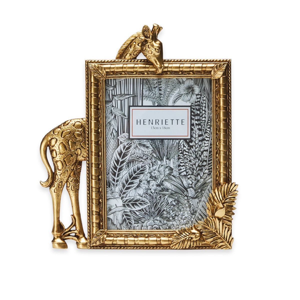 CORNICE GIRAFFA ORO 21,5x25,5(13x18) JUNGLE HENRIETTE