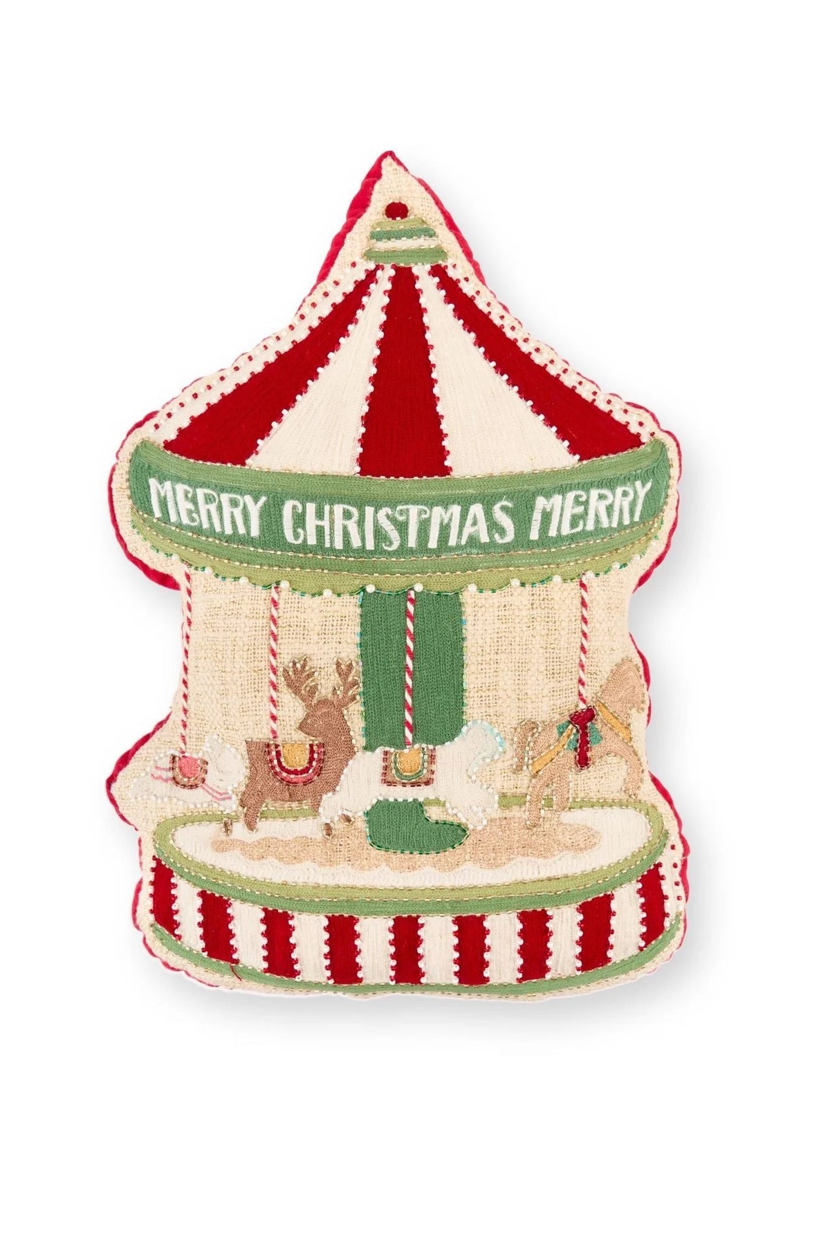 CUSCINO A FORMA DI GIOSTRA "VINTAGE TOYS" 30x45 - NUVOLE DI STOFFA