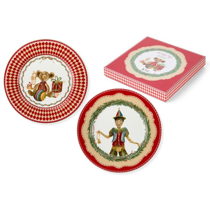 SET 2 PIATTI DOLCE/FRUTTA VINTAGE TOYS - NUVOLE DI STOFFA
