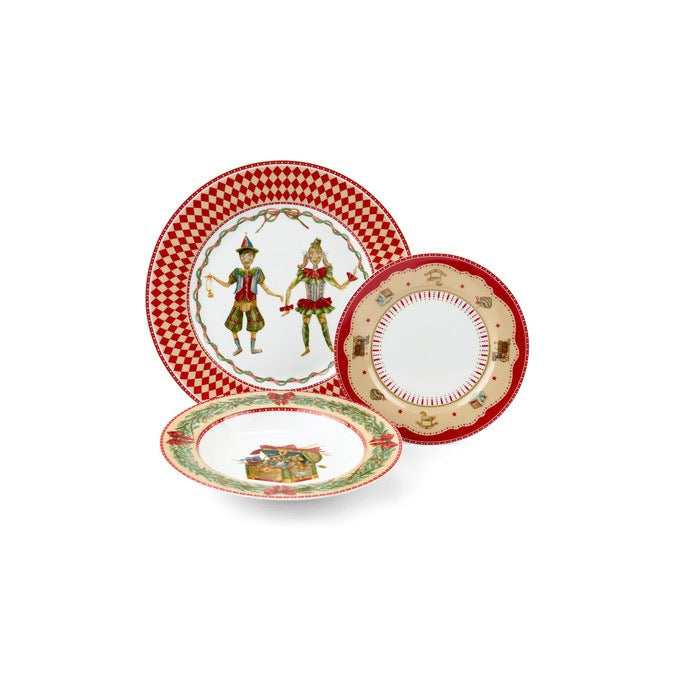 SET 18 PIATTI VINTAGE TOYS - NUVOLE DI STOFFA