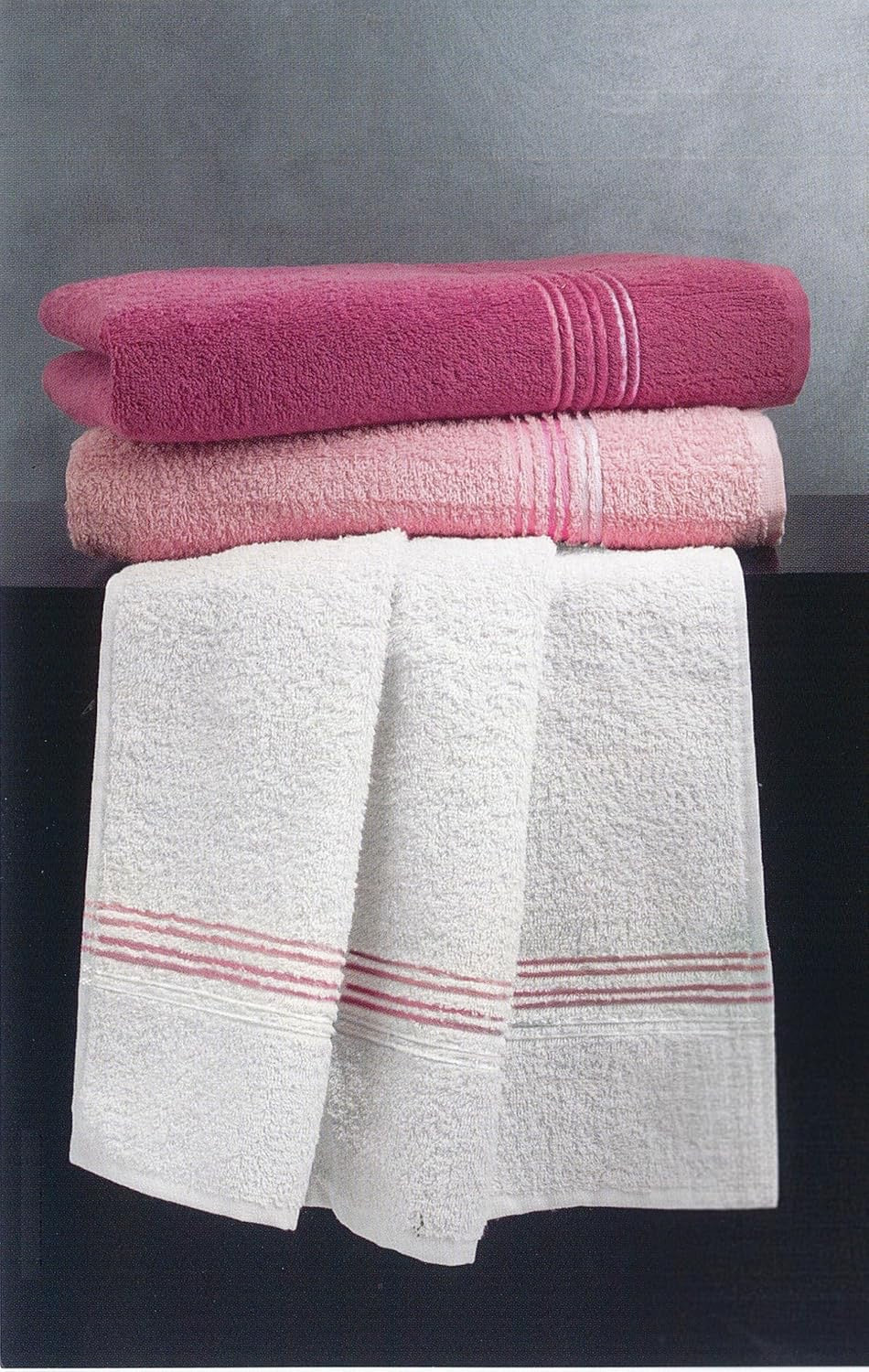 SET ASCIUGAMANO + OSPITE SPUGNA JACQUARD TITANO - GABEL