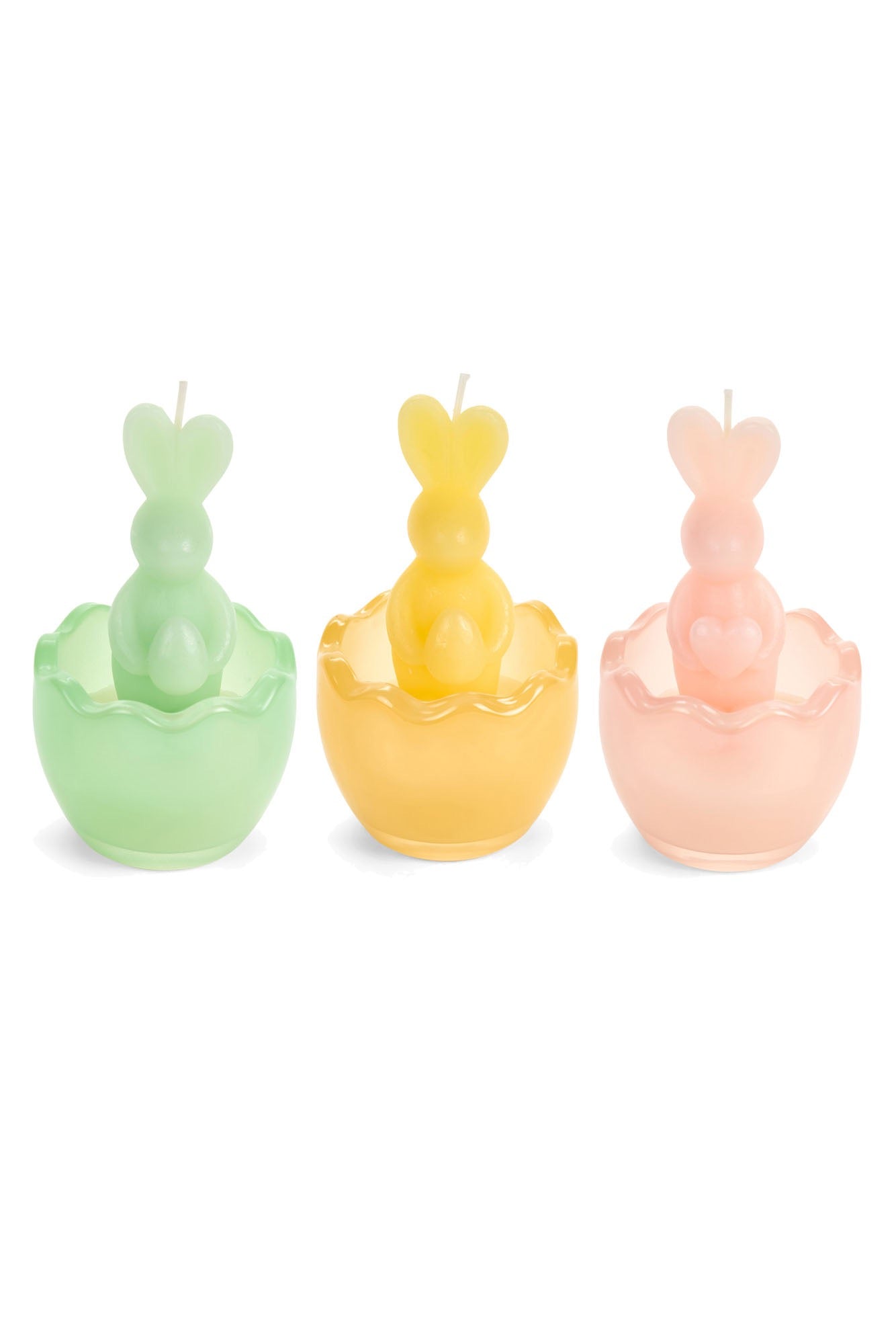 CANDELA CONIGLIO IN UOVO DI VETRO PEPEN H 11cm - NUVOLE DI STOFFA