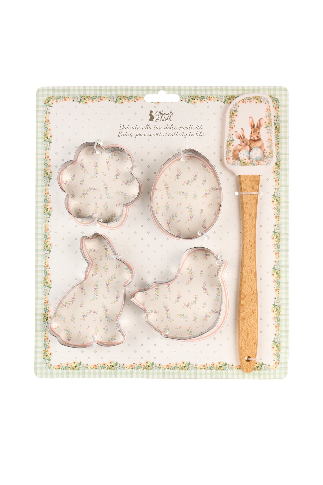 SET 4 STAMPINI CON SPATOLA IN SILICONE PEPEN - NUVOLE DI STOFFA