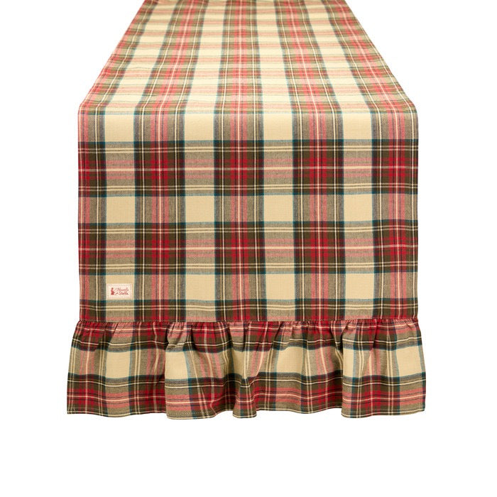 RUNNER CON BALZA VINTAGE TARTAN 50x180 CM - NUVOLE DI STOFFA