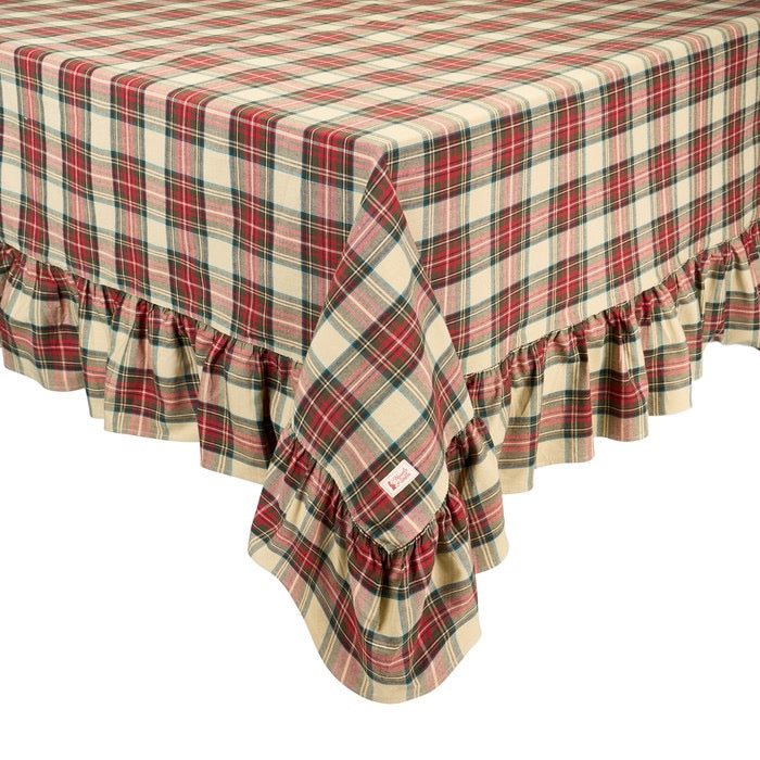 TOVAGLIA CON BALZA VINTAGE TARTAN 200x240 CM - NUVOLE DI STOFFA