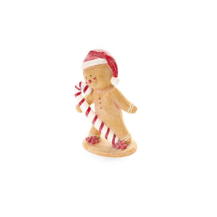 GINGERBREAD CON CANDY CANE 18.5x13x30CM - NUVOLE DI STOFFA