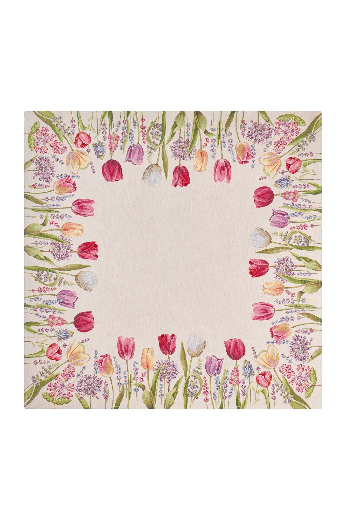 CENTRO TAVOLA "TULIPANI" JACQUARD - NUVOLE DI STOFFA