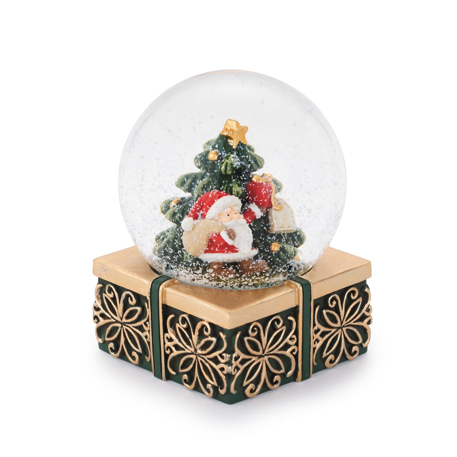 GLOBO BABBO NATALE C/ALBERO CM.6,5x8,5H. HENRIETTE