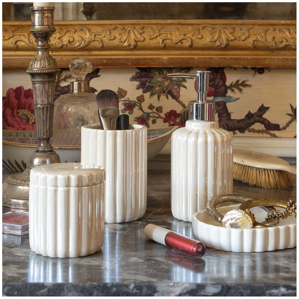 DISPENSER PER SAPONE IN CERAMICA PEARLY SHIMMER MATHILDE M