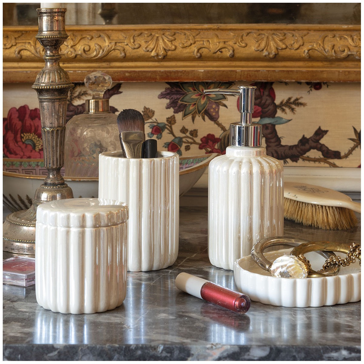 DISPENSER PER SAPONE IN CERAMICA PEARLY SHIMMER MATHILDE M