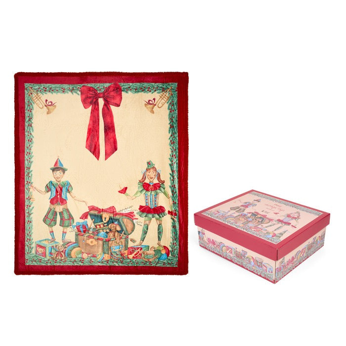 PLAID CON GIFTBOX VINTAGE TOYS 130X160CM - NUVOLE DI STOFFA