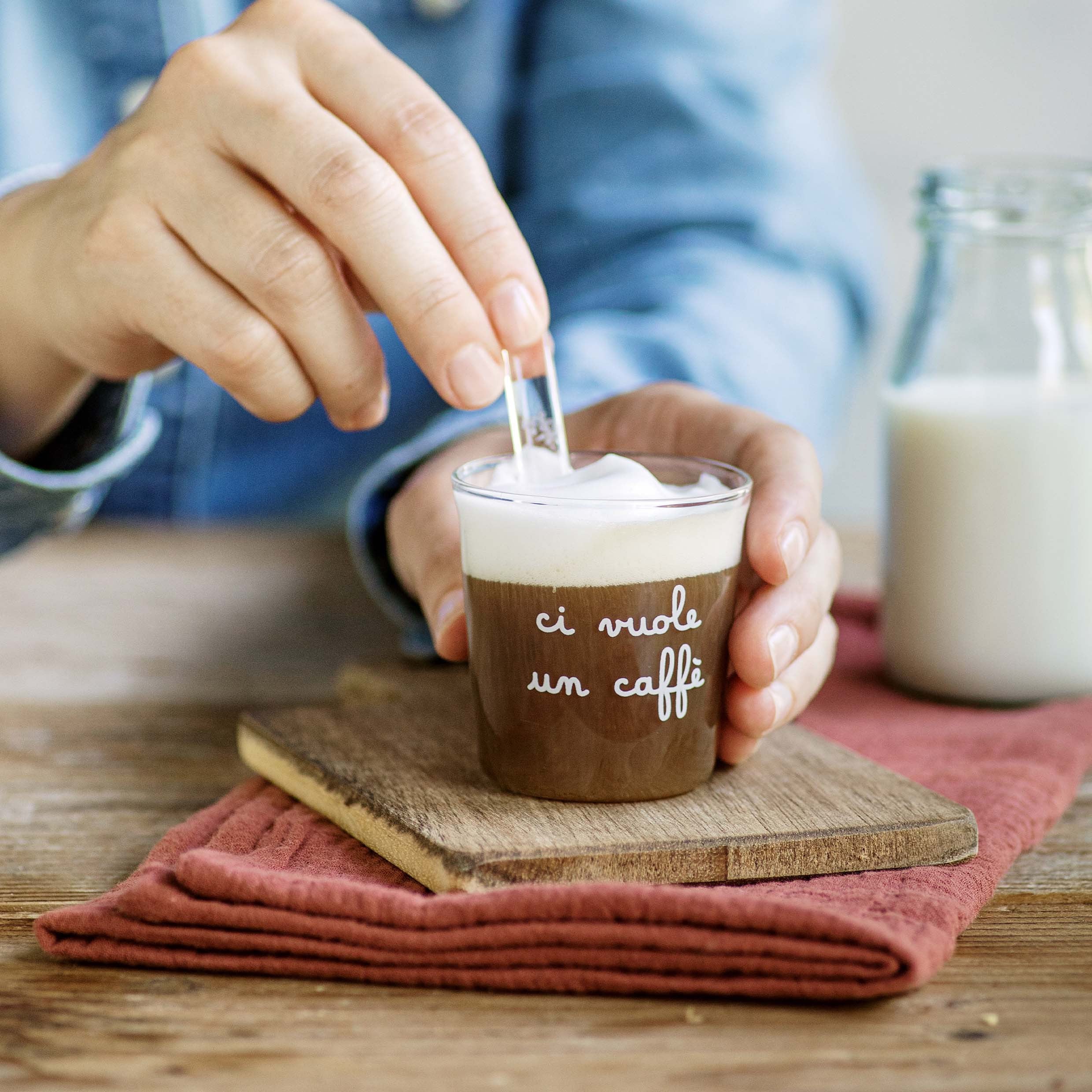 SET 4 BICCH. ESPRESSO "CI VUOLE UN CAFFÈ" - SIMPLE DAY