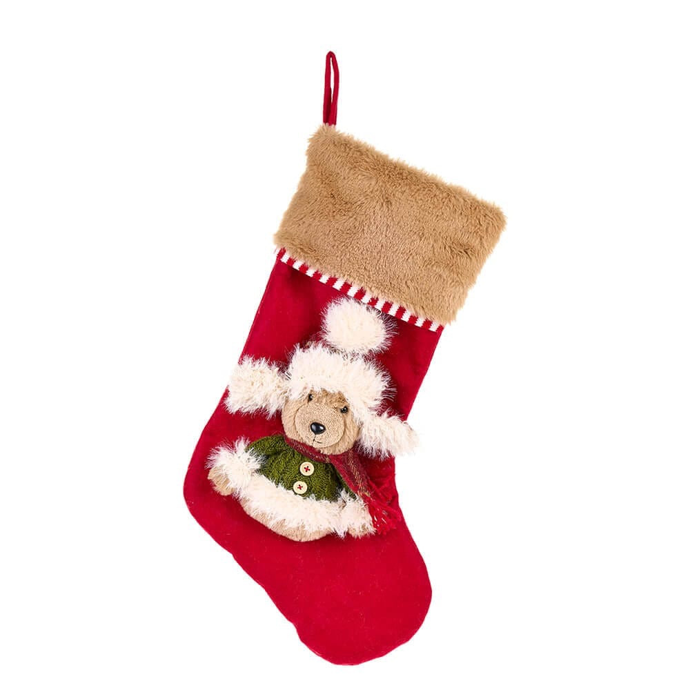 CALZA CON ORSO PELLICCIA 47 CM LA GIOSTRA DI AMELIE - NUVOLE DI STOFFA