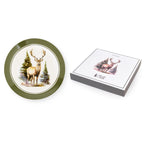 SET 2 PIATTI CON CERVO CON SCATOLA 20.3 CM BOSCO INCANTATO - NUVOLE DI STOFFA