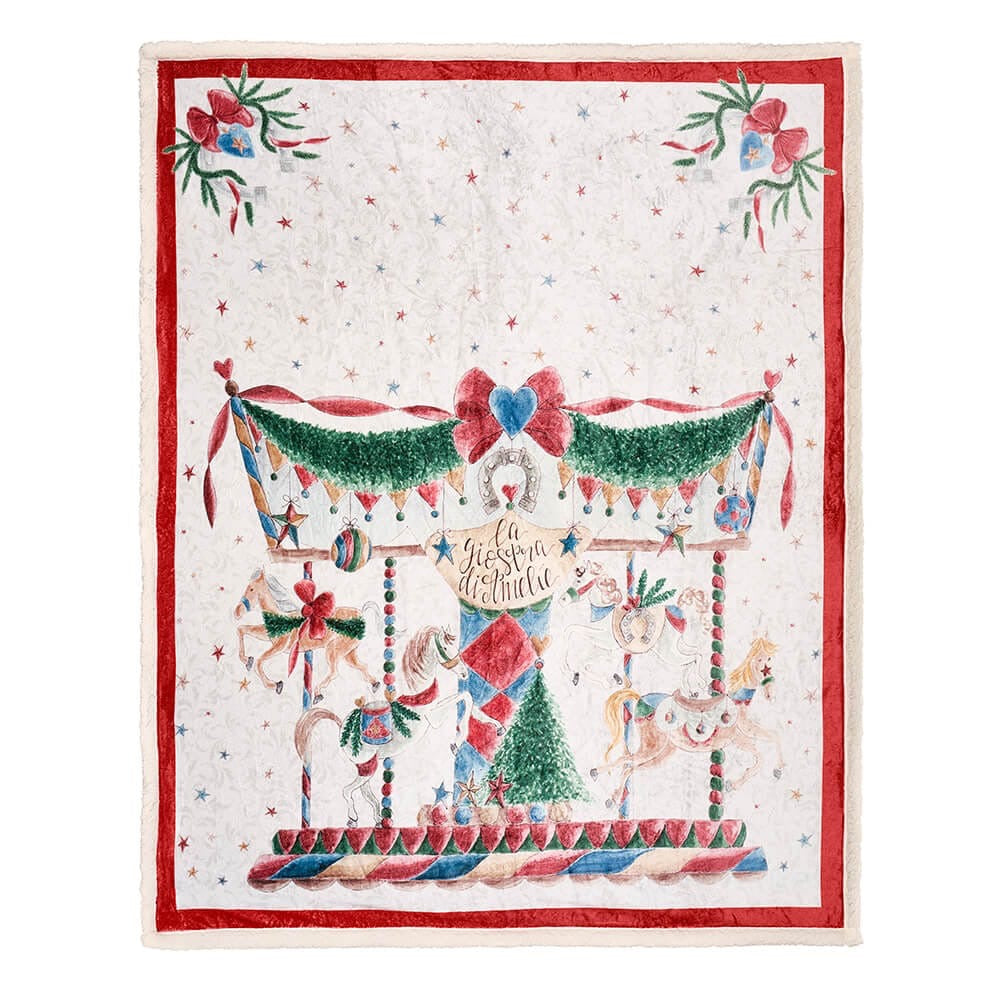 PLAID CON SCATOLA 130x160 CM LA GIOSTRA DI AMELIE - NUVOLE DI STOFFA