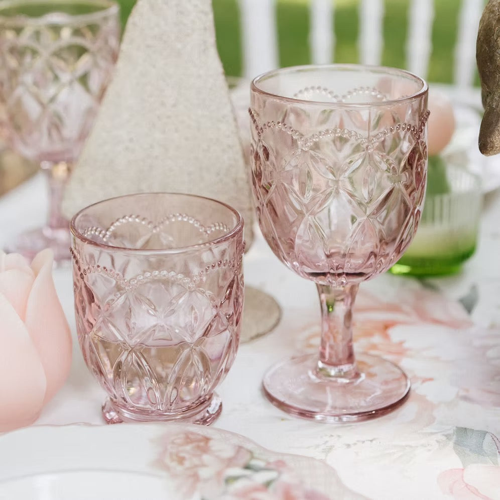 BICCHIERE VETRO ROSA FIORIRÀ - NUVOLE DI STOFFA