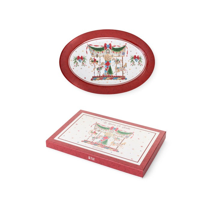 PIATTO PORTATA CON SCATOLA 35x23.5 CM LA GIOSTRA DI AMELIE - NUVOLE DI STOFFA