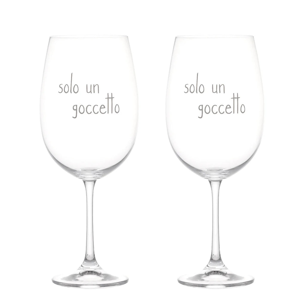 SET 2 CALICI 64CL "SOLO UN GOCCETTO" - SIMPLE DAY