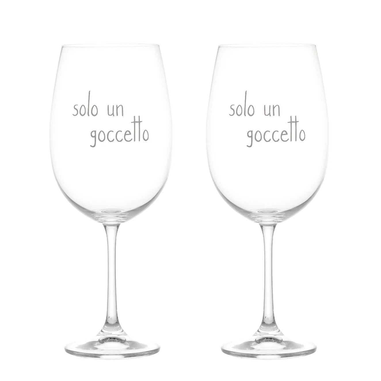 SET 2 CALICI 64CL "SOLO UN GOCCETTO" - SIMPLE DAY