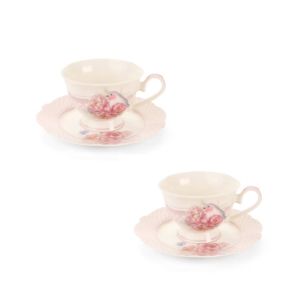 SET 2 TAZZINE CON PIATTINO FIORIRÀ - NUVOLE DI STOFFA