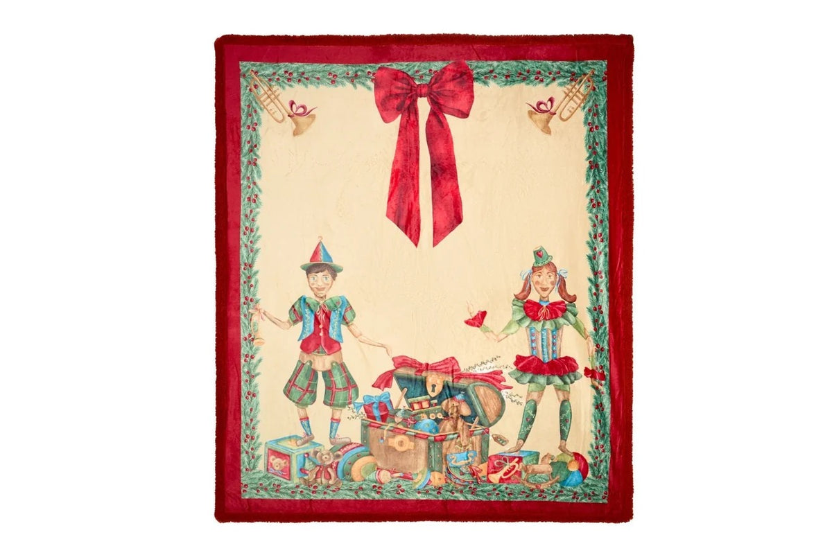 PLAID CON GIFTBOX VINTAGE TOYS 130X160CM - NUVOLE DI STOFFA