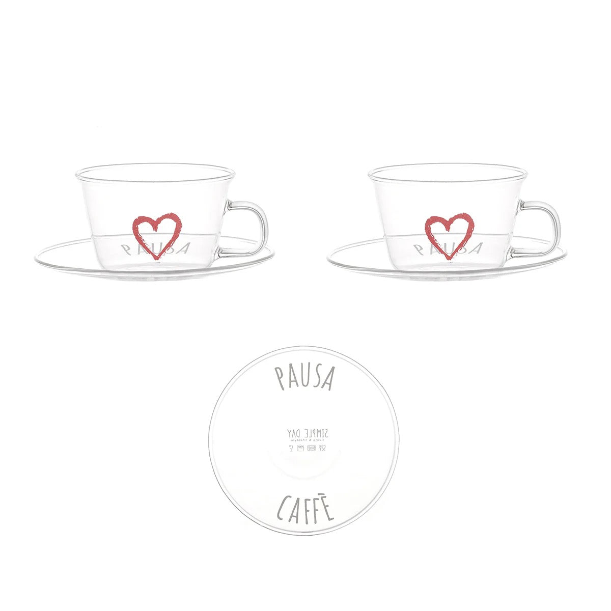 SET 2 TZ ESPRESSO CON PIATTO "PAUSA CAFFÈ" - SIMPLE DAY