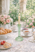 CANDELIERE IN VETRO VERDE D.7.4x15.4 CM - NUVOLE DI STOFFA