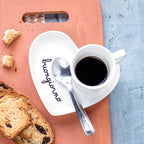 2 PIATTINI PER TAZZINE A CUORE "BUONGIORNO" - SIMPLE DAY